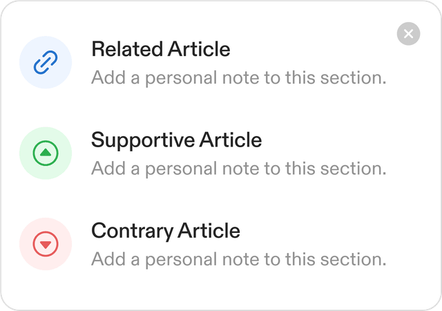 Reader menu